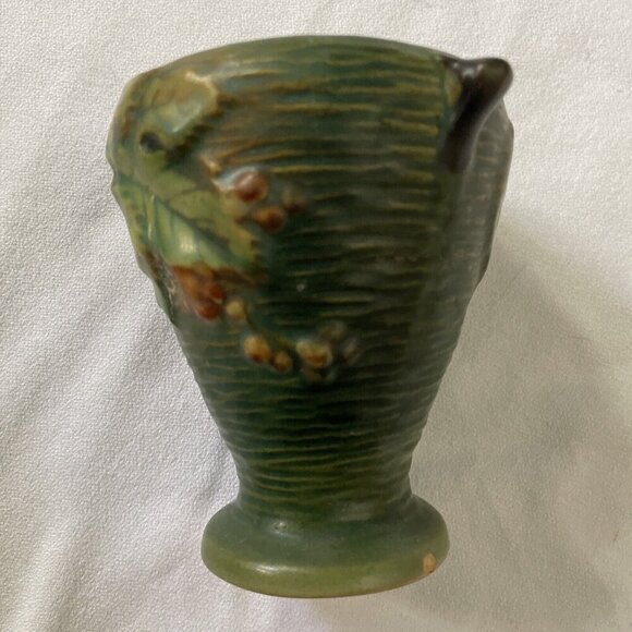 Miniature Green Ceramic Pitcher With Leaf & Berry Design - Picture 11 of 11